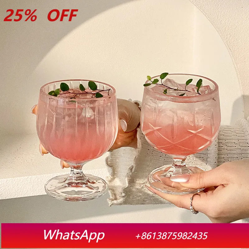 

LTT French goblet retro home juice cup glass water cup