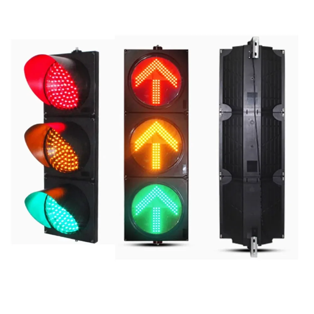 Engineer Grade Aluminum Portable 4500lm 85V Tri-color LED Traffic Signal Light High Visibility For Street Road Construction Safe