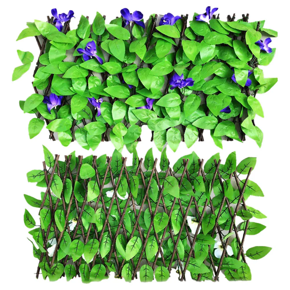 

Simulation Fence Telescopic Fence Garden Decoration Plastic Green Plants Background Wall Home Decor Privacy Screen Hedge