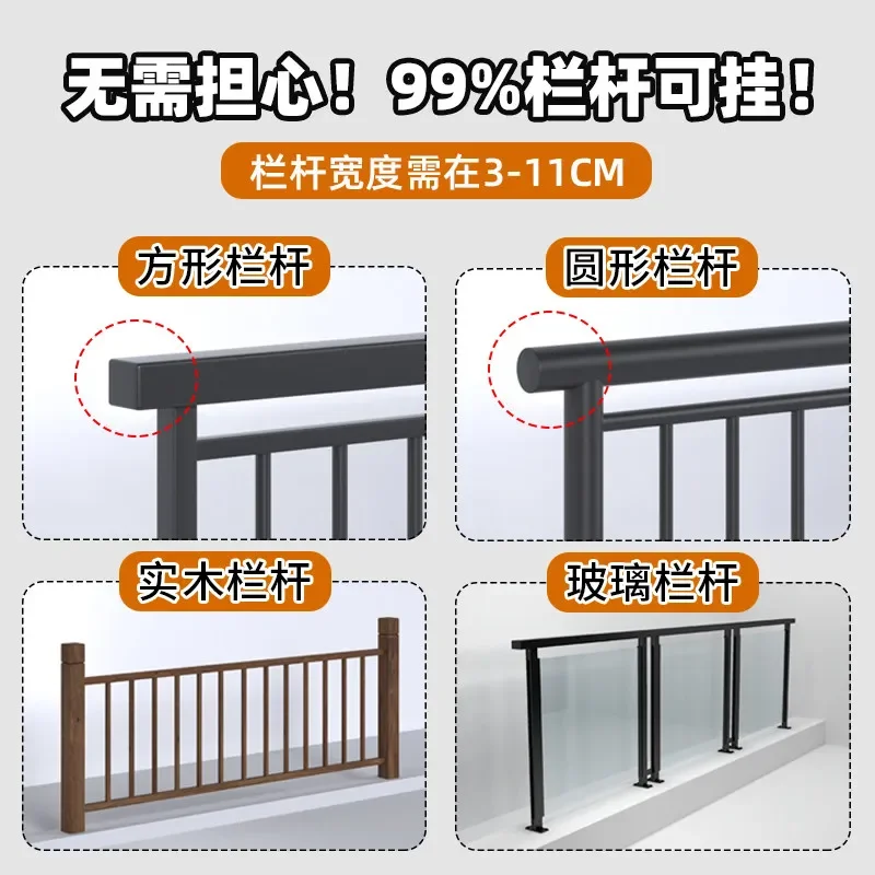 Balcony railing casual small bar small apartment solid wood creative hanging computer table foldable balcony bar hanging table