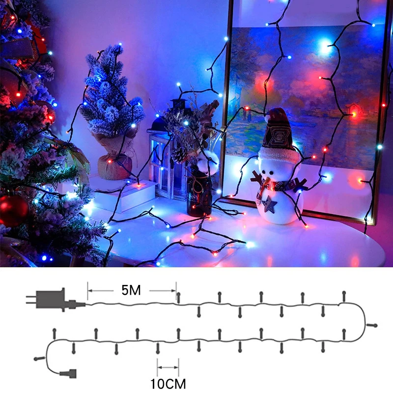 Portable Waterproof Halloween Christmas Lights Tree Lights With US Plug Easy Install
