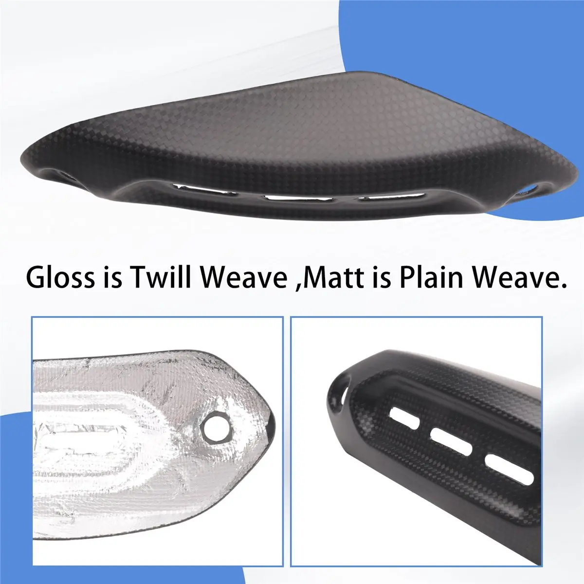 

#29F Automotive Parts & Accessories,Real Carbon Fiber Accessories Exhaust Cover Protector HeatShield (Carbon Fiber Color)