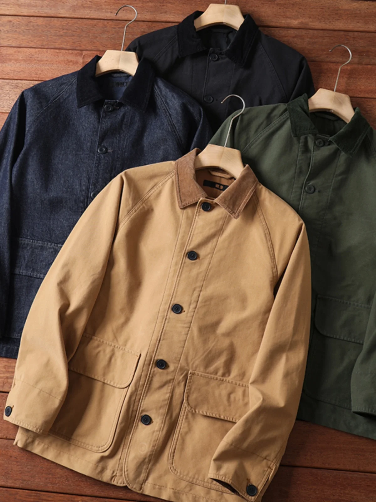 U Свободная рабочая одежда, вельветовая джинсовая весенняя мужская повседневная куртка-туэт, модная модная модная молодежная длинная све