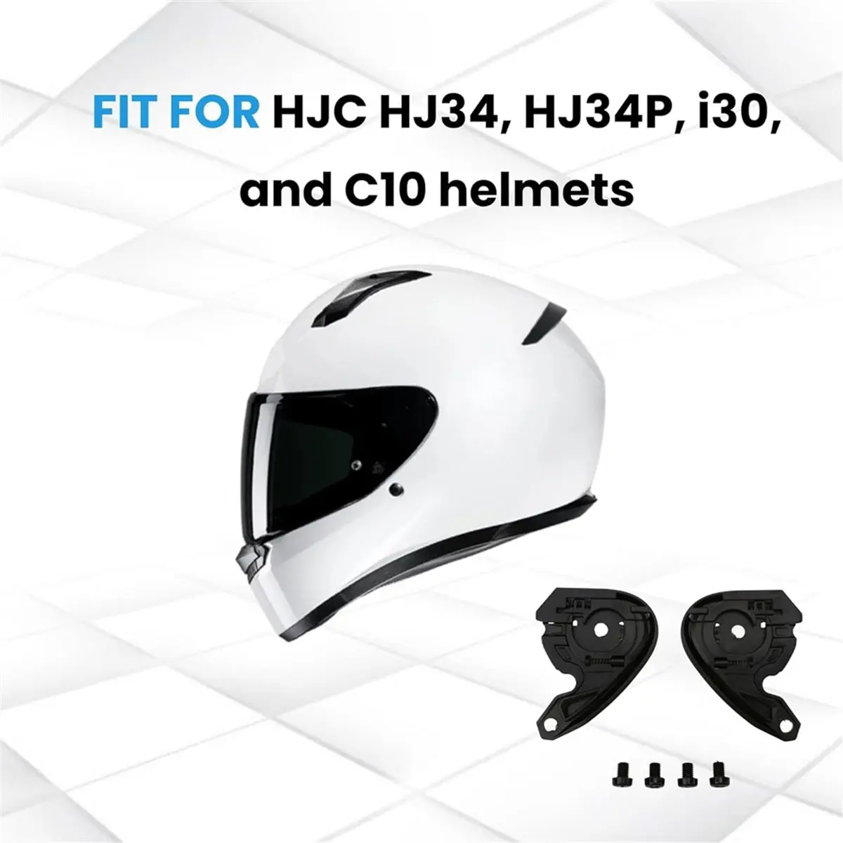 C10 Base Plate Replacement Kit Fit for HJ34P, HJ34,Motorcycle Helmet Visor Pivot Gear Plate