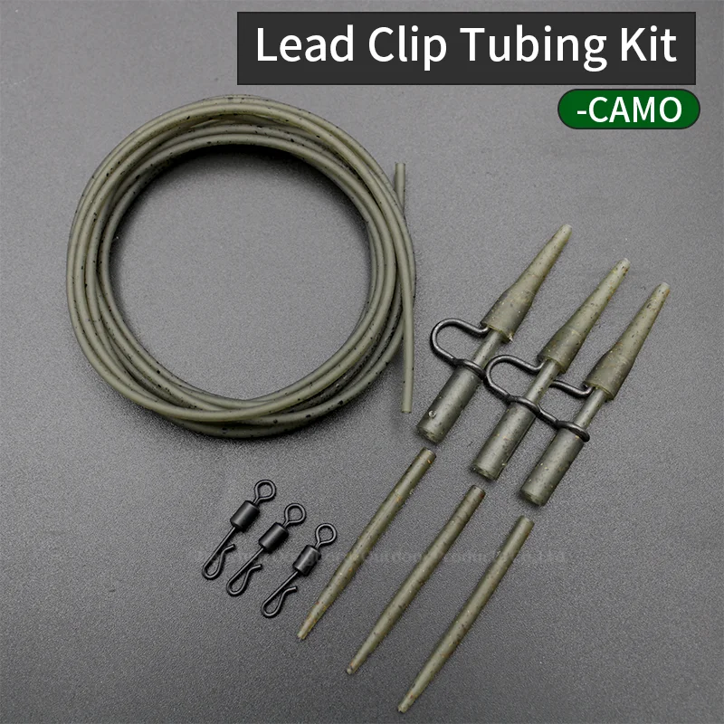 Karpfenangelzubehör: Bleiclip-Schlauch-Set, Hochleistungs-Bleiclips, QC-Wirbel, Anti-Tangle-Hülsen, Schwanzgummis für Karpfenangeln