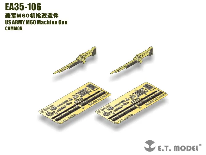 

ET Model 1/35 EA35-106 US ARMY M60 Machine Gun Detail Up Part COMMON (No Figure)