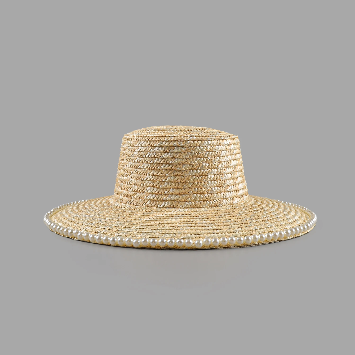 قبعة كنتاكي ديربي العصرية والساحرة، قبعة من القش على شكل سلسلة من اللؤلؤ على الشاطئ، غطاء رأس نسائي لحفلات الزفاف والشاي