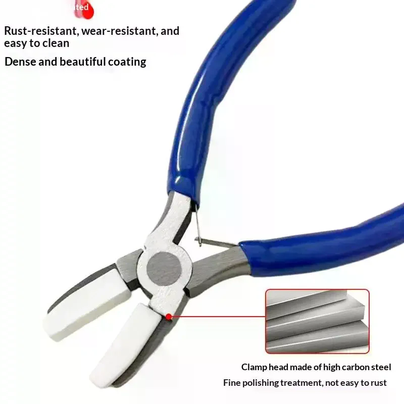 Nylon Jaw Pliers Carbon Steel Craft Plat Nose Pliers DIY Tools For Beading Looping Shaping Wire Jewelry Making