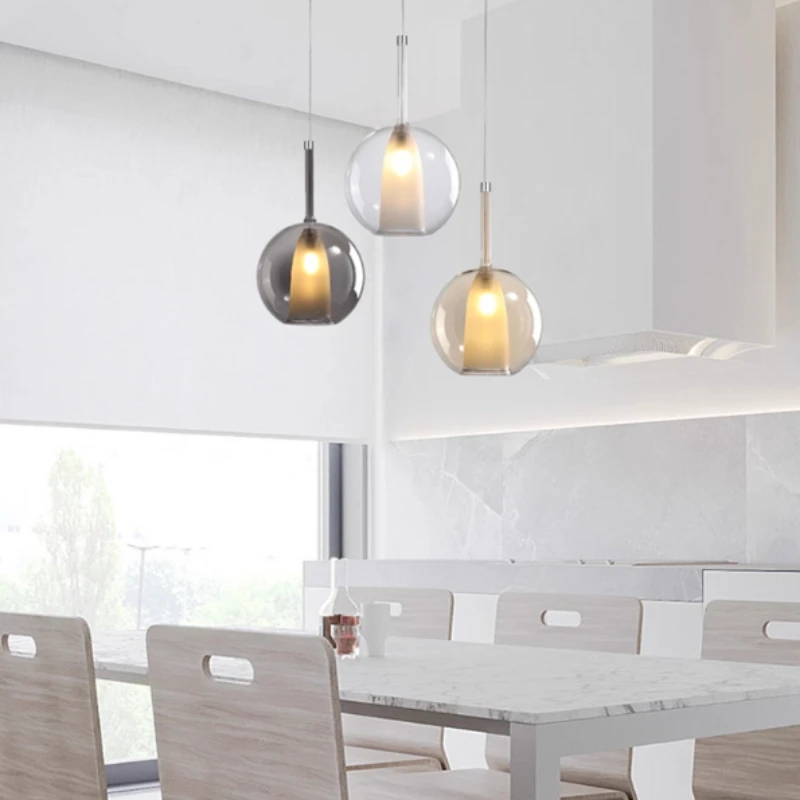 

Скандинавский минималистичный индивидуальный светодиодный подвесной светильник, стеклянная пузырьковая люстра, украшение для дома, комнаты, лестница, светильник для виллы, светильник