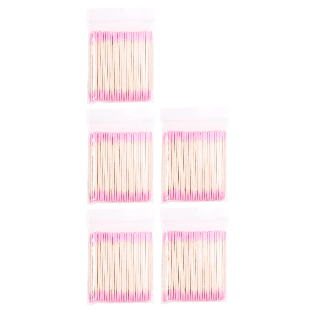 1/2/5/10PCS Nagels Wegwerp Hout Wattenstaafje Dubbele Hoofd Schoon Sticks Manicure Cuticle Pusher nagellak Remover Art Tool - afbeelding 1