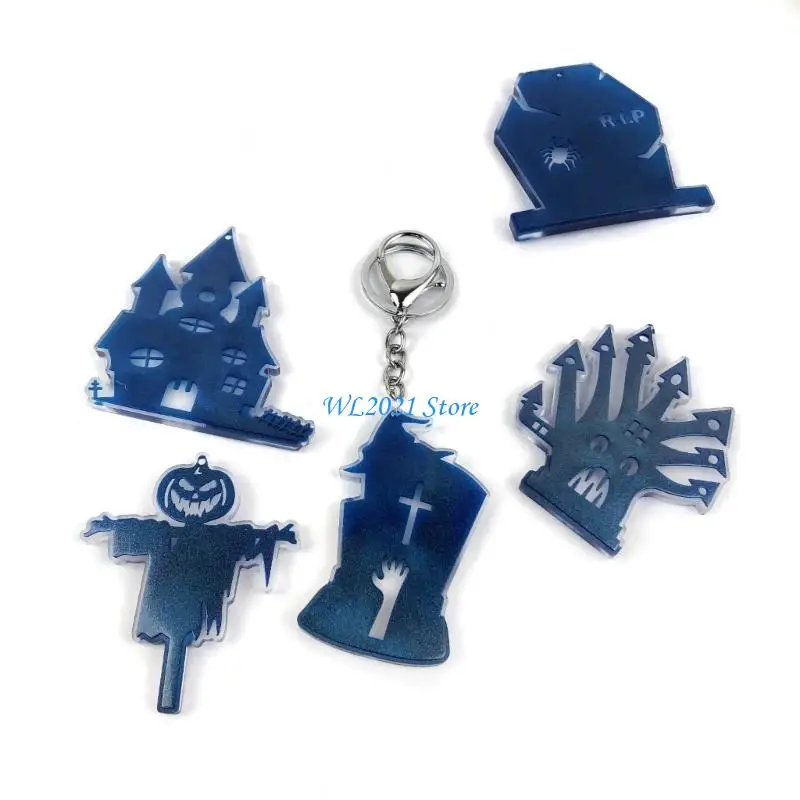 G5GC Halloween Coffin keychain chookone mould with hole keyring keyring jold about valentines day hift miftmolemy jewelry