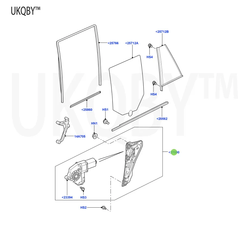 La nd Ro ve r Sp or t Ra ng e Ro ve r 2005-2009 La nd Ro ve r CVH500120 Lift Assembly - Window