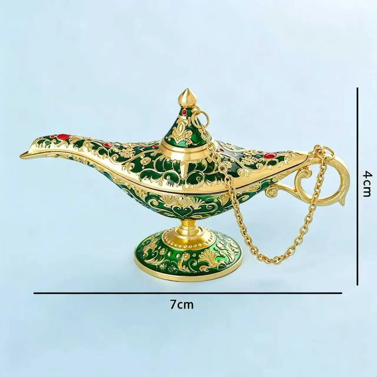 Aladdin Lamp Ornament European Retro Home Party Holiday DIY Decoration Craft Russian Ing Lamp Holiday Gift Miniature Ornament