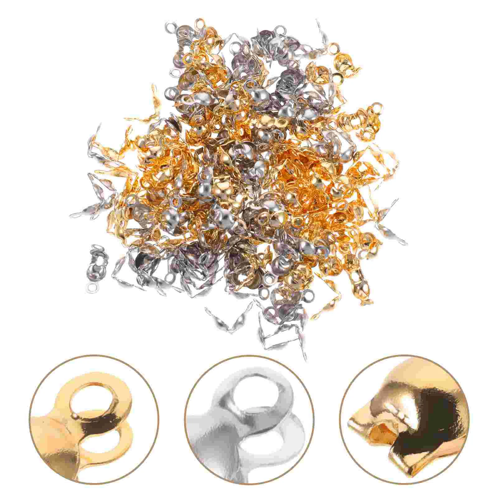 Stack Naszyjnik Zamknięcie Choker Naszyjniki dla dziewczynek Materiał do tworzenia bransoletek Zestaw do zaciskania Biżuteria ze stali nierdzewnej Klamra końcowa