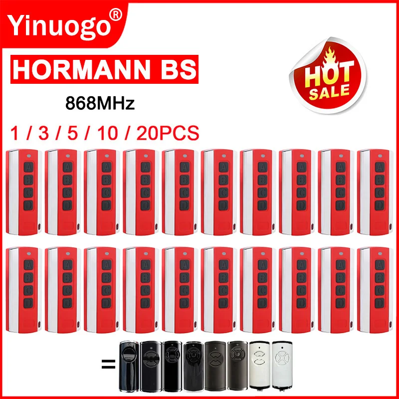 

HORMANN HSE2 HSE4 HS4 HS5 HS1 HSE1 HSD2 HSS4 HSP4 868 BS Garage Door Remote Control Duplicator 868MHz Gate Control Opener Keyfob