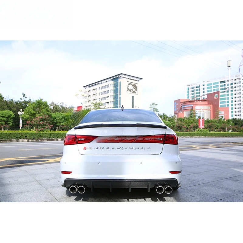 High Quality Carbon Fiber Car Body Kit Including Front Lip Rear Diffuser Side Skirts Fit Audi A3 2013-2016 Tuning Parts view 5
