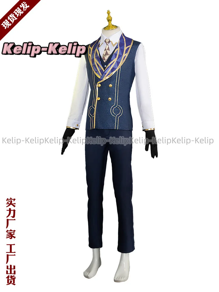 Parrucca del costume cosplay Honkai Star Rail Avventurina personalizzata Dieci Stonehearts Cappello uniforme Orecchini Gilet Halloween Party Outfit Uomo