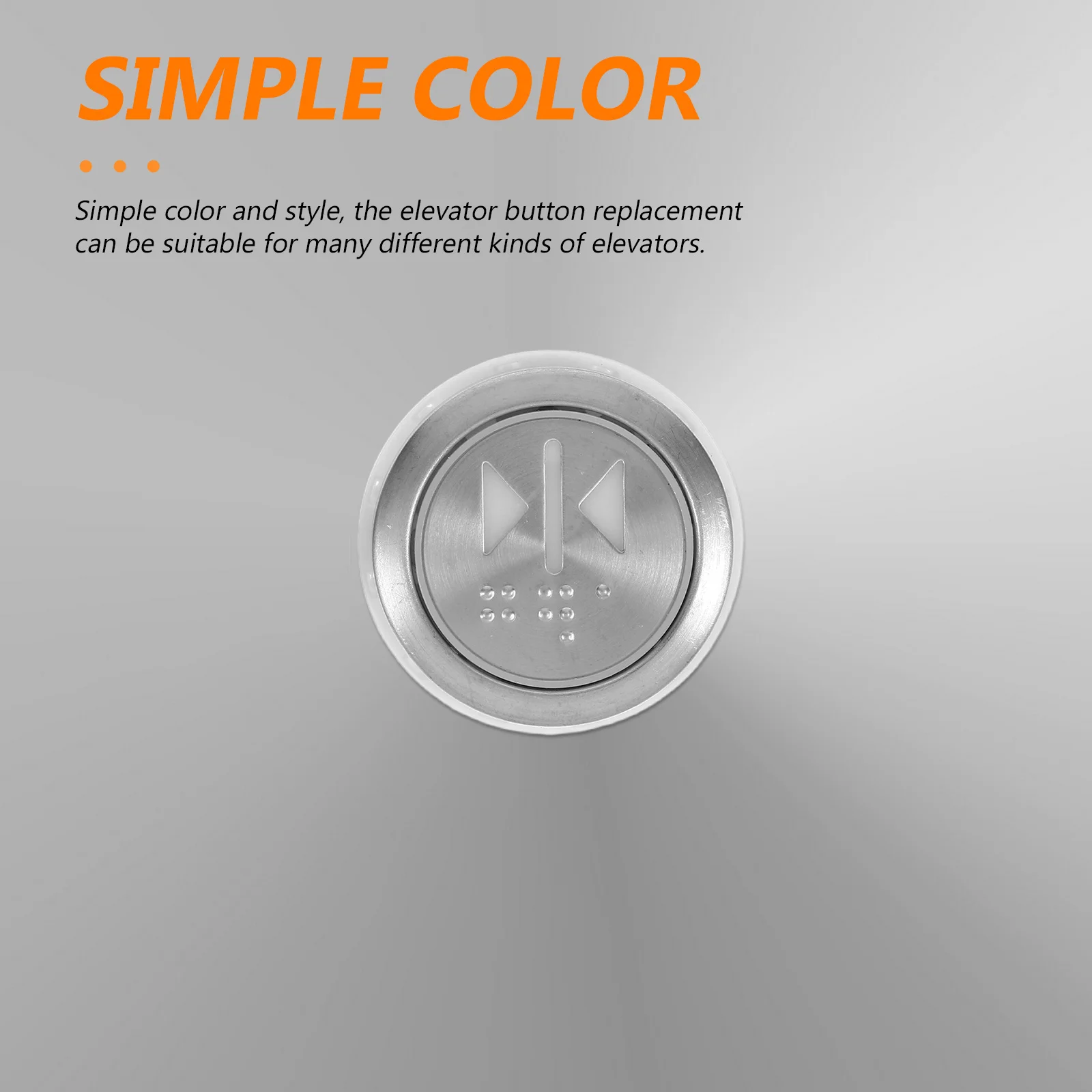 2Pcs Elevator Parts Push Button Stainless Steel Round Replacement Lift Accessories Easy Installation Elevator Operator