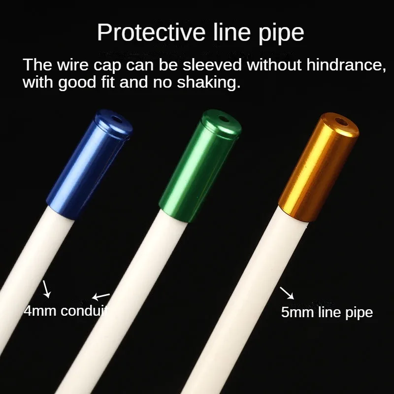 5 мм сплавные концевые заглушки тормозного троса 4 мм наконечники для MTB шоссейного велосипеда переключатель линии переключения передач обжимные устройства