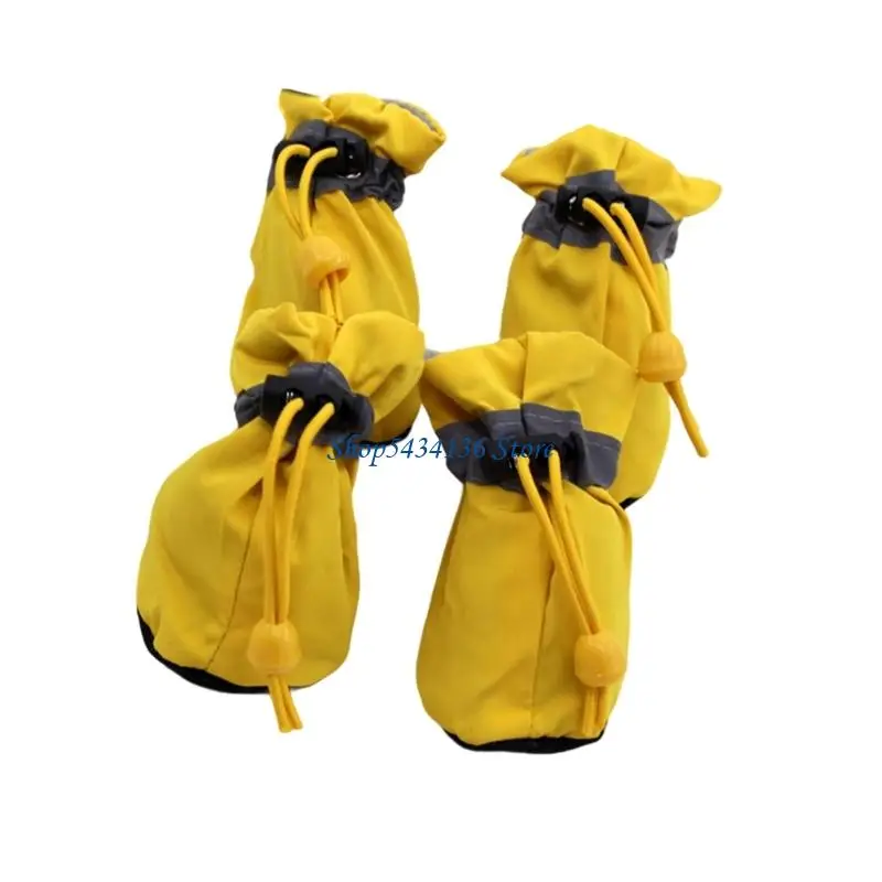 H7ED 2 Pair Dog Shoes Protective Feet Cover for Pet Feet Cover Booties Thick Grip