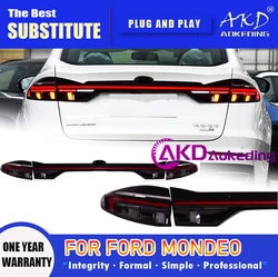 AKD Tail Lamp for Ford Mondeo LED Tail Light 2013-2020 Fusion Tail Lights Rear Fog Brake Turn Signal Automotive Accessories