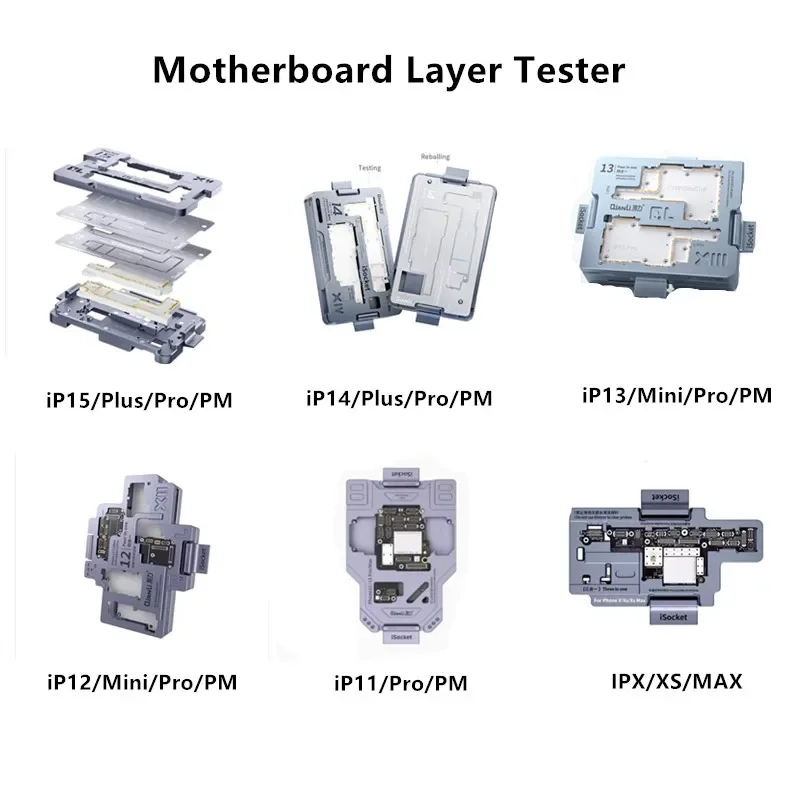 Qianli iSocket IP 17 Series Mainboard Layered Tester Fixture Logic Board Upper/Lower Tester for X 11 12 13 14 15 16 17 Series