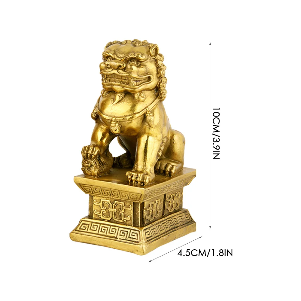 

2pcs Resin Home Decor Lion For Office Desktop Lion Sturdy Decoration Metal Tree Topper Small Ornaments