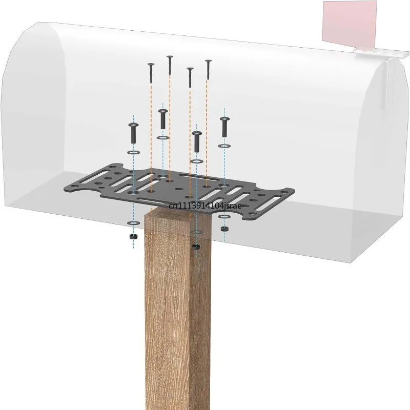 Heavy‑Duty Metal Mailbox Mounting Bracket Base Adapter Plate Mailbox Installation Fixing Support Accessory