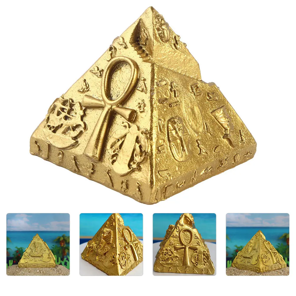 1 قطعة الهرم الراتنج نموذج مصغرة المشهد ديكور سطح المكتب ديكور المنزل الازدهار الطاقة طاولة الرمل الحلي مشرق