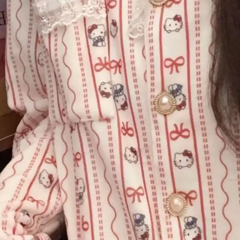 Meisje Loungewear set microvilli hello kitty kawaii Cartoon Student Casual herfst winter revers vest Homewear Pyjama nieuwe Hot