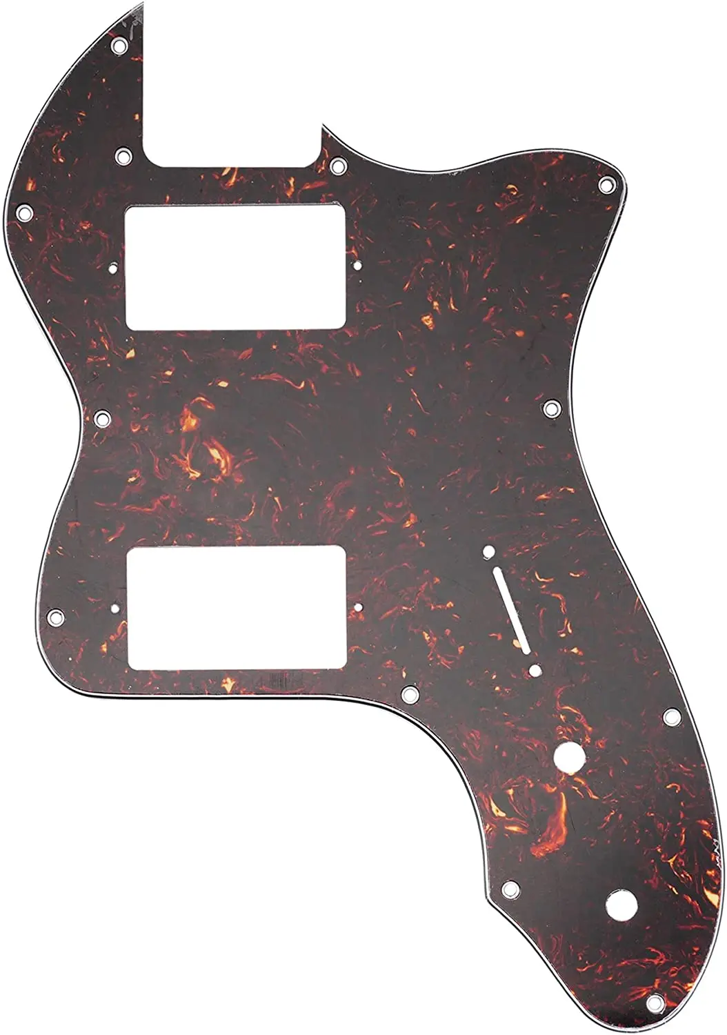 New 12 Holes Tortoise Shell Covered HH Guitar Pickguard for USA/Mexico Fender 72 Tele Thinline Style Electric Guitar Accessories