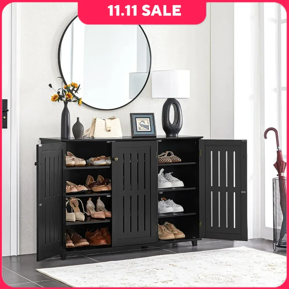 

Shoe Cabinets, Organizer 4 Tier Shoe Rack Shelves Entryway Hallway Furniture for Bathroom Living Room Shoe Cabinets