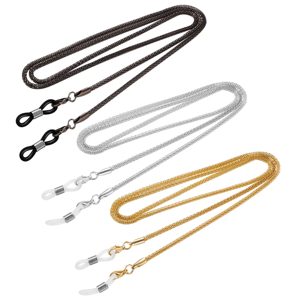 

3 Pcs Lanyard Non-slip Glasses Chain Beaded Spectacles Eyewear Hanging for Women's