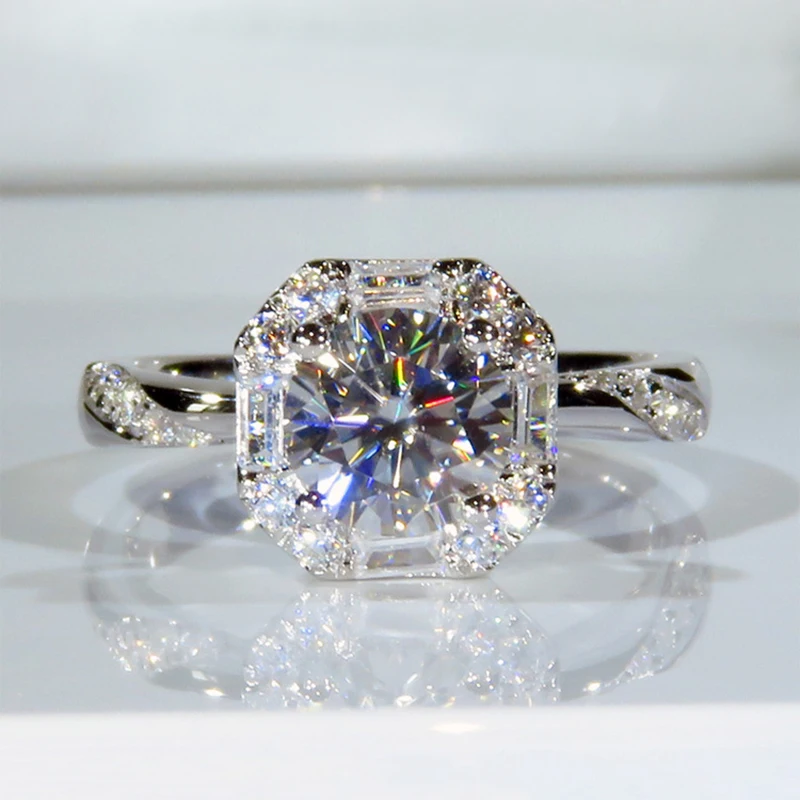 Huitan modernes Design neuer Ring für Frauen brillante Zirkonia kreative Eheringe Accessoires weiblichen Modeschmuck