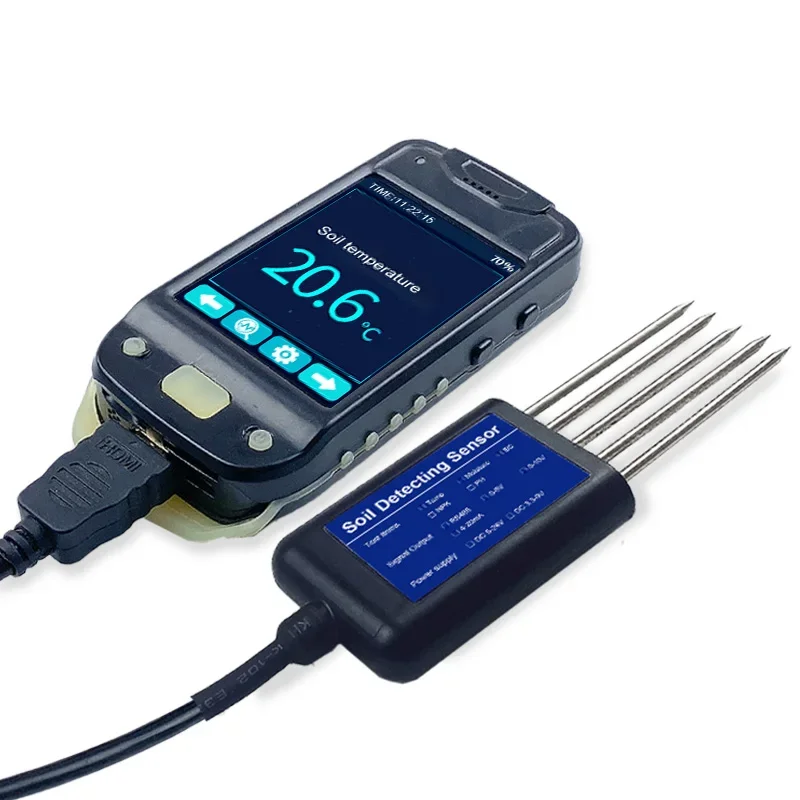 7 in 1 Digital Display Portable Soil Tester, NPK/PH/EC/Moisture Nutrient Sensor For Agricultural Monitoring