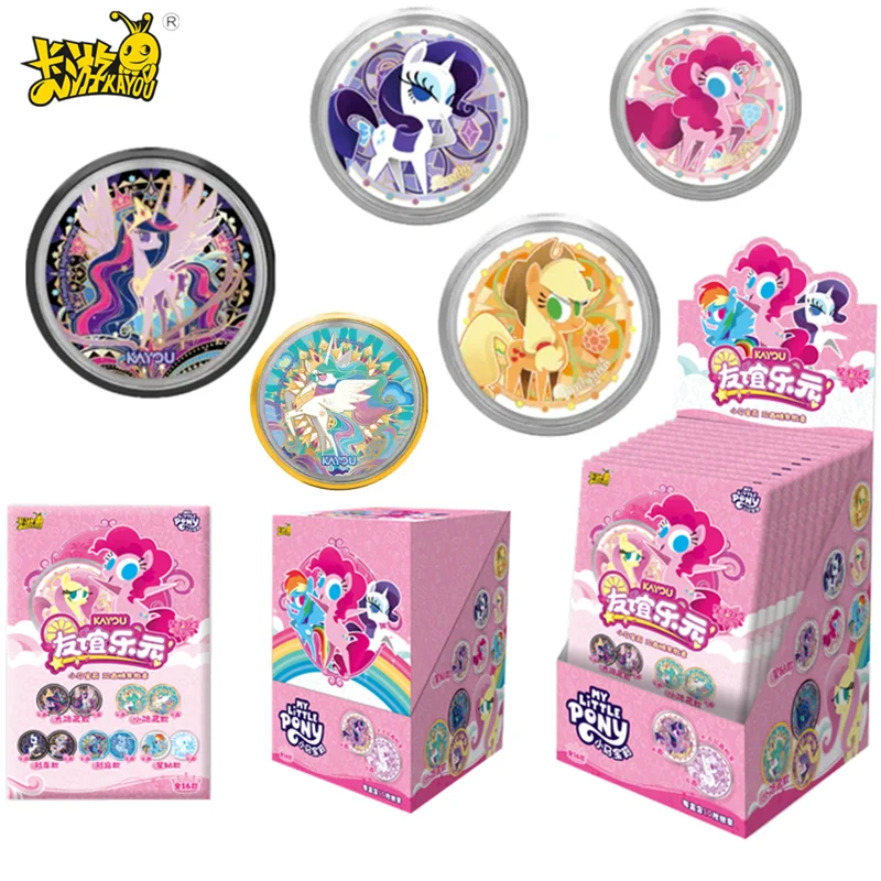 

KAYOU оригинальная карта My Little Pony, двусторонний значок конфет, анимационная коллекция, карточная игра, периферийные устройства, рождественский подарок, игрушки