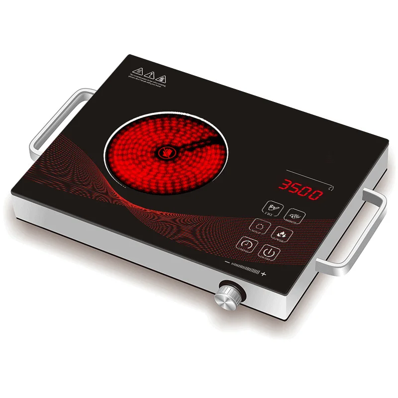 

Household 2200W Electric Stove Infrared Hot Plates Multifunction Digital Burner Induction Cooker Hob Glass Ceramic Cooktop