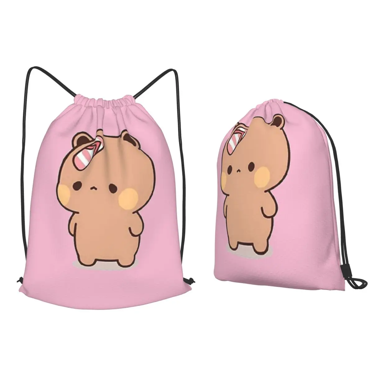 Panda Brownie Bear Mochi Cats  Backpacks Multi-function Drawstring Bags Sports Bag Book Bags for Travel Students