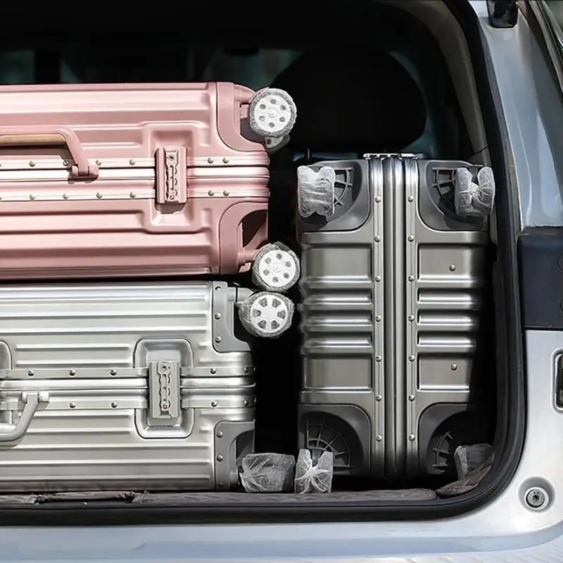 

63HC 80Pcs Elastic Wheel Covers for Suitcases Antislip Protective Luggage Wheel Cover