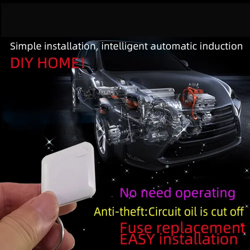 Imagen 2 del producto M506 inmovilizador inalámbrico para coche, bloqueo de motor de coche, dispositivo antirrobo automático, herramienta de alarma de corte de circuito inteligente, inmovilizador de coche