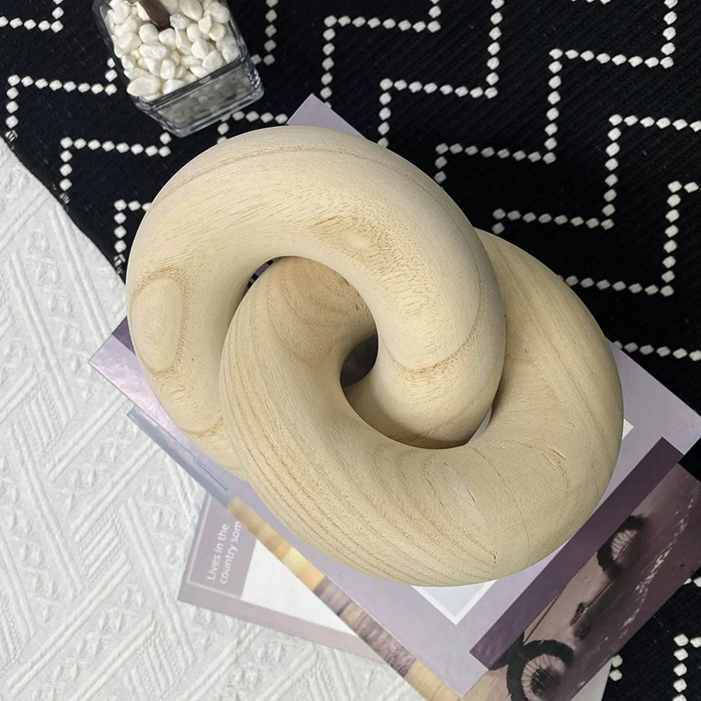 ไม้ตกแต่ง Chain สำหรับห้องนั่งเล่นบ้านไร่กาแฟตาราง Decor Boho ไม้ Knot ธรรมชาติ Chain โต๊ะเตาผิงบ้าน Boone