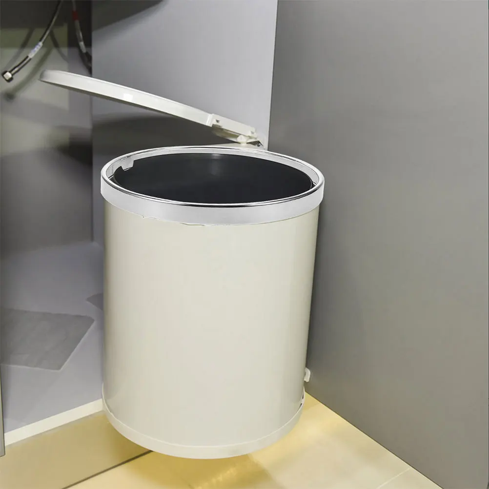 

Silver 19.5cm Trash Can Press Ring Plastic Garbage Bin Lock Ring for Home Office Kitchen Waste Can Lid Holder Stabilizer