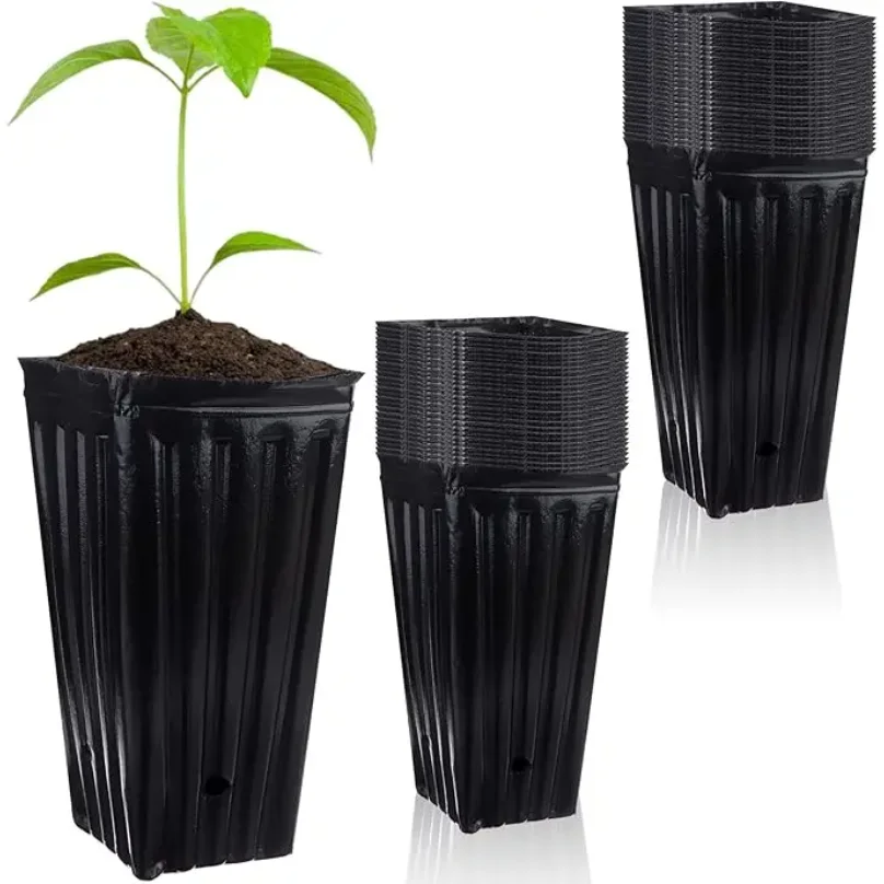 20pcs Tall Deep Tree Pots, Plant Nursery Tall Flower Plant Containers Starting Pots Plant Seedling Nursery Pots for Outdoor Gard