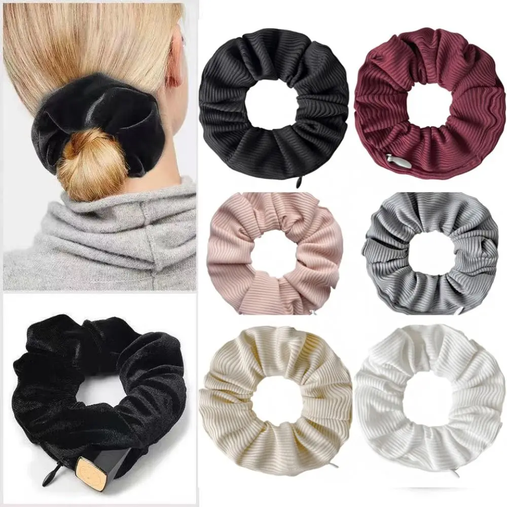 Cute Hidden Closure Basic Hair Rope Safe Sight Secret Secret Pocket Rubber Band Hair Ring High Elasticity Mini Makeup Bag