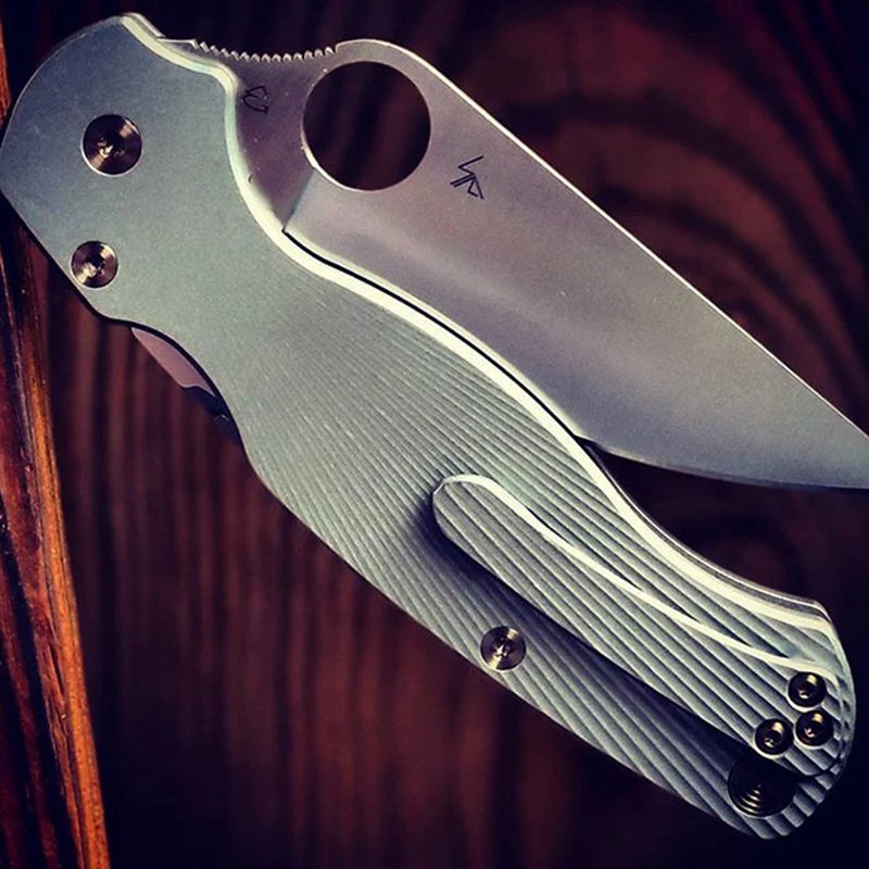 Слитный зажим из титанового сплава C81, карманный Задний зажим с 3 винтами, аксессуары для инструментов C81