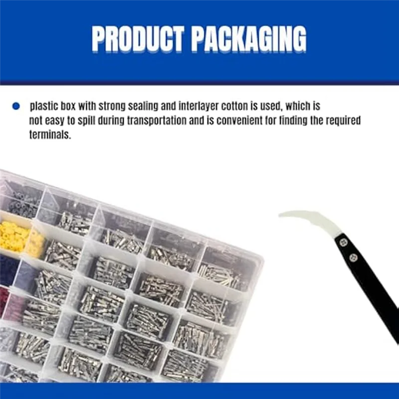 

Reliable-Terminal Pin Connectors Kit 26 Type Pin Connectors Kit Electrical Wire Connector Pins Terminal Crimp Non-Insulated Plug