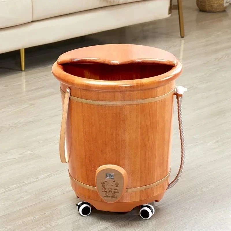 High-depth foot soaking bucket   wooden bucket over the knee  fumigation bucket, household foot washing basin