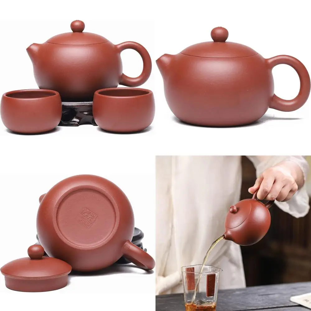 

Подлинный чайный сервиз из глины Исин ручной работы, емкость 7,8 унций со встроенным фильтром, идеально подходит для заваривания чая кунг-фу