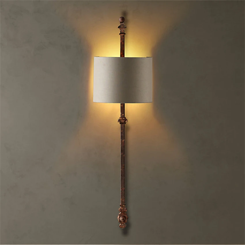 American country wall lamps retro simple living room bedroom bedside background wall mirror headlight designer sconces lights