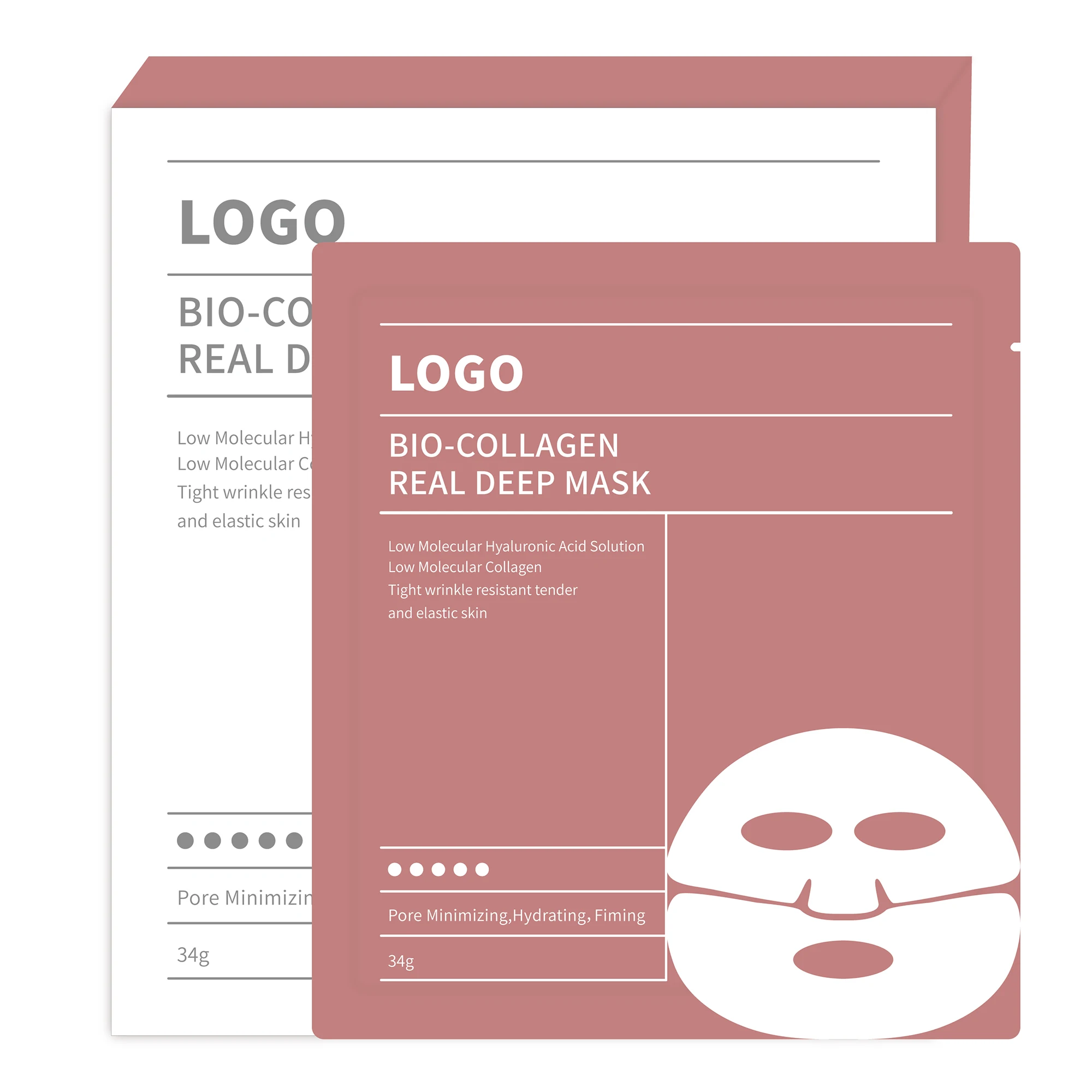

Korean OEM Moisturizings Skin Care Hydrogel Facial Mask Beauty Face Masking Sheet Bio Collagen Crystal Facial Mask
